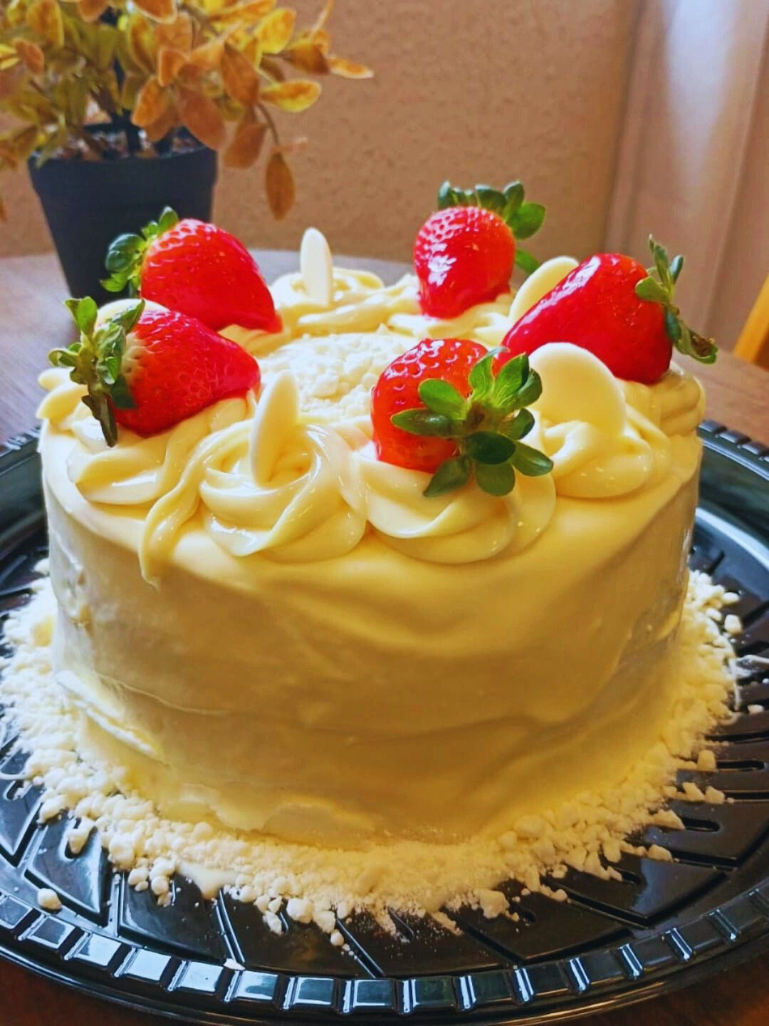 Torta Ninho com Morango